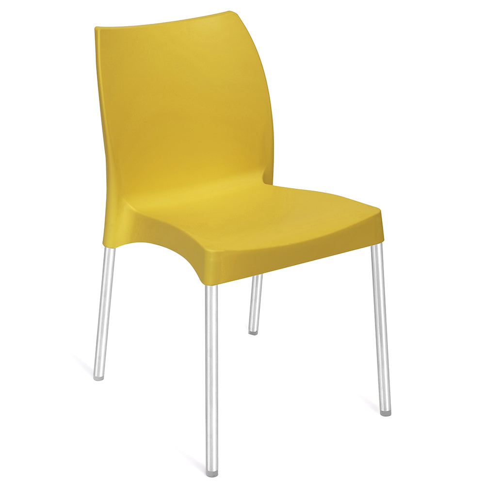 Nilkamal Novella 07 Plastic Armless Chair (Mustard Yellow) - Nilkamal | VK Furniture & Electronics Mangalore