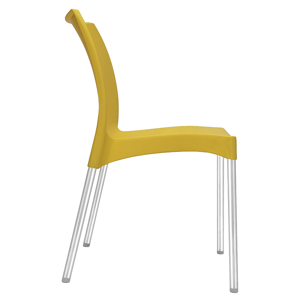 Nilkamal Novella 07 Plastic Armless Chair (Mustard Yellow) - Nilkamal | VK Furniture & Electronics Mangalore