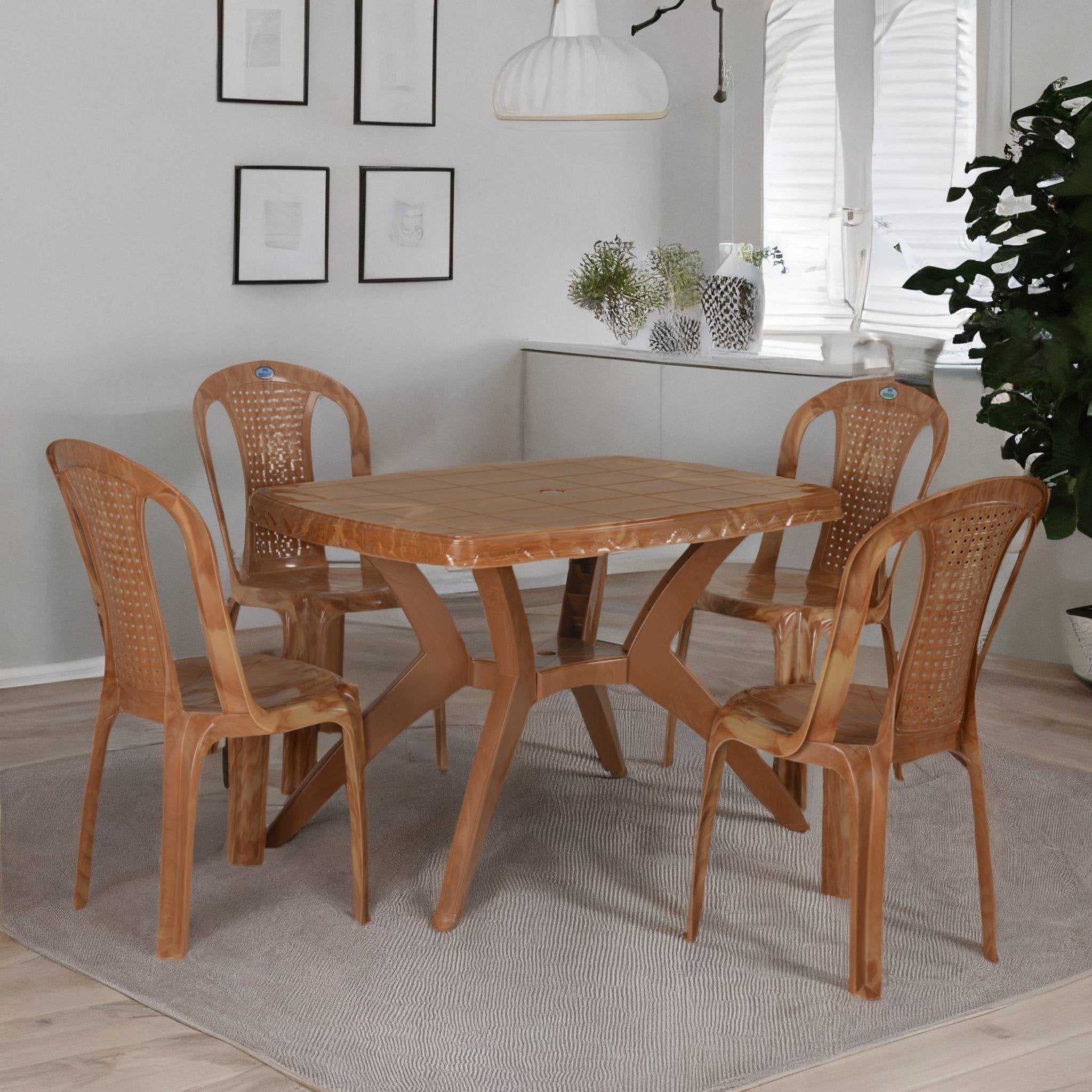 Nilkamal Shahenshah Kross 4 Seater Dining Set - Nilkamal | VK Furniture & Electronics Mangalore
