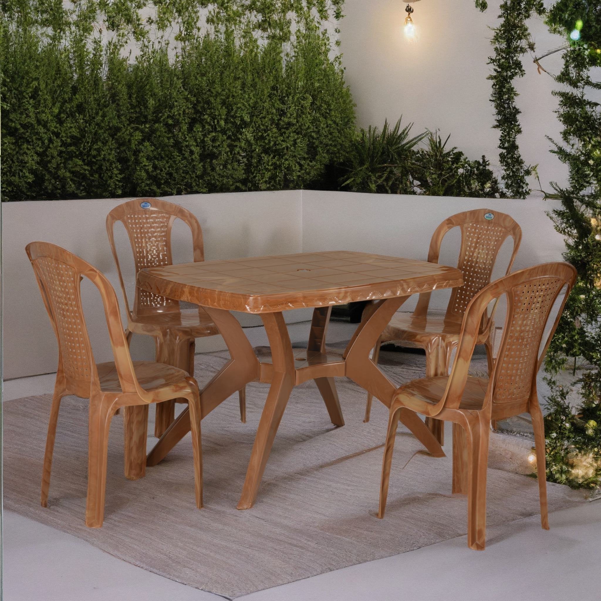Nilkamal Shahenshah Kross 4 Seater Dining Set - Nilkamal | VK Furniture & Electronics Mangalore
