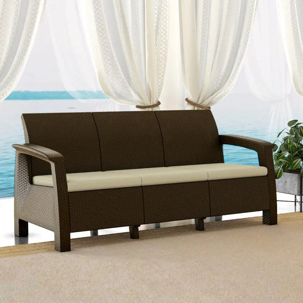 Nilkamal Goa Sofa Set with Cushion (3+1+1 Seater)