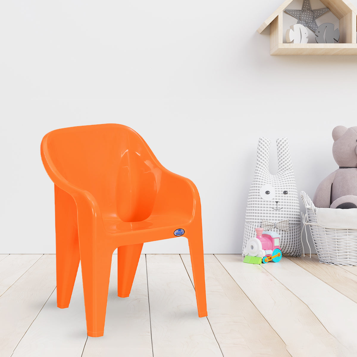 NILKAMAL EEEZY GO PLASTIC BABY ARM CHAIR (ORANGE) — Nilkamal | VK Furniture Mangalore