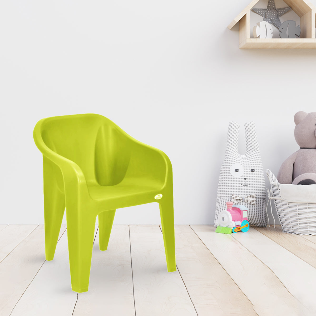 NILKAMAL EEEZY GO PLASTIC BABY ARM CHAIR (LIME LIGHT GREEN) — Nilkamal | VK Furniture Mangalore