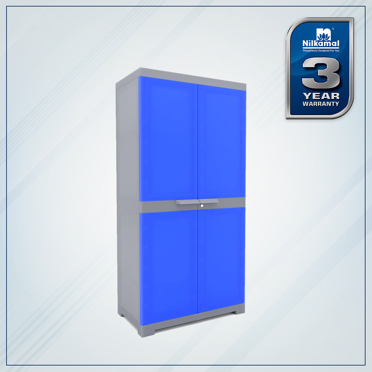 Nilkamal Freedom Mini Medium (FMM) Plastic Storage Cabinet (Deep Blue / Grey) - Nilkamal | VK Furniture & Electronics Mangalore