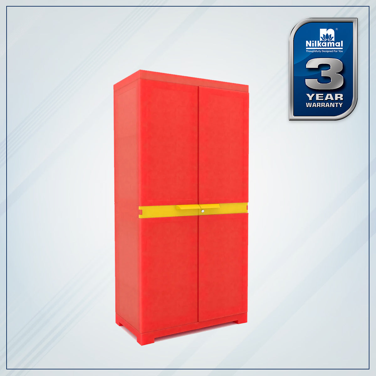 Nilkamal Freedom Mini Medium (FMM) Plastic Storage Cabinet (Bright Red / Yellow) - Nilkamal | VK Furniture & Electronics Mangalore
