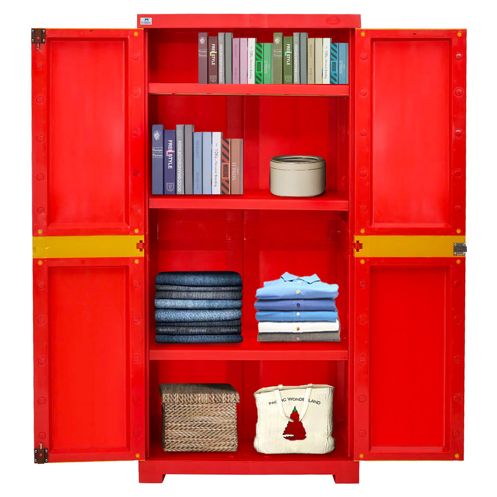 Nilkamal Freedom Mini Medium (FMM) Plastic Storage Cabinet (Bright Red / Yellow) - Nilkamal | VK Furniture & Electronics Mangalore