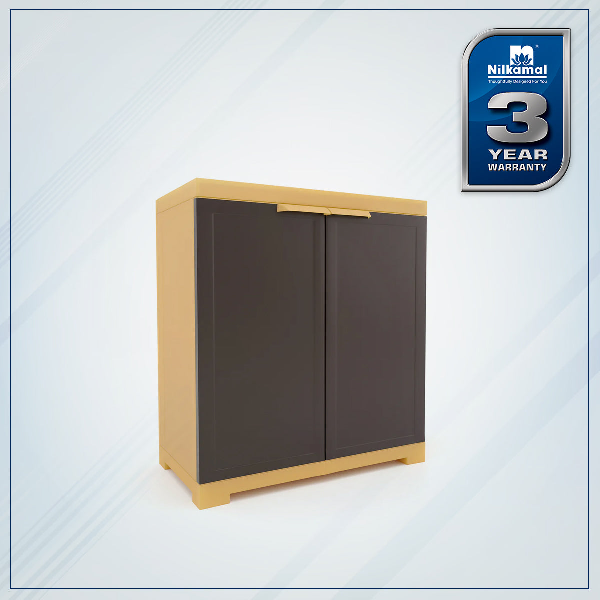 Nilkamal Freedom Mini Small (FMS) Plastic Storage Cabinet/Bookshelf (Weathered Brown / Biscuit) - Nilkamal | VK Furniture & Electronics Mangalore