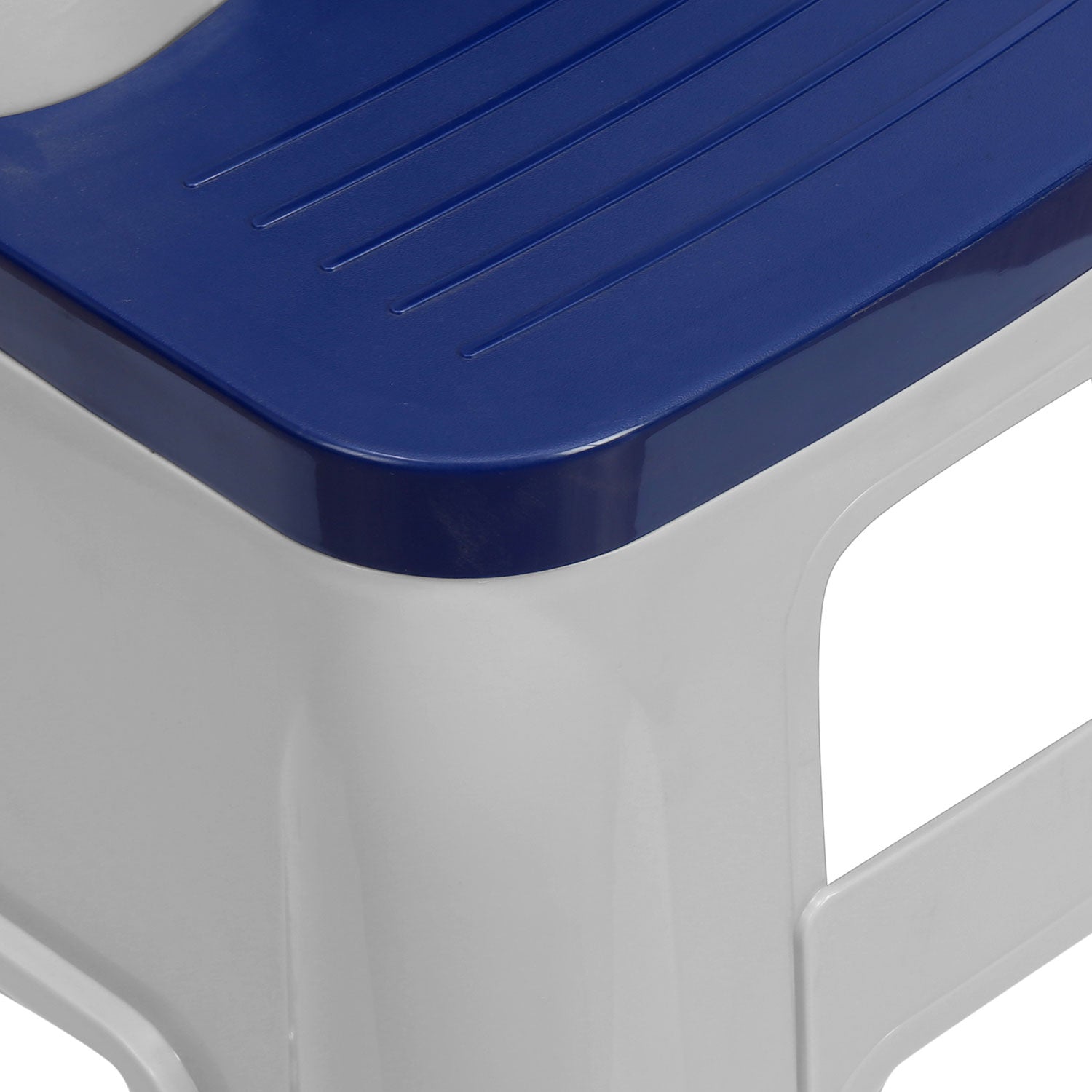 Nilkamal Step Stool 31 (Silk Grey /  Cobalt Blue) - Nilkamal | VK Furniture & Electronics Mangalore