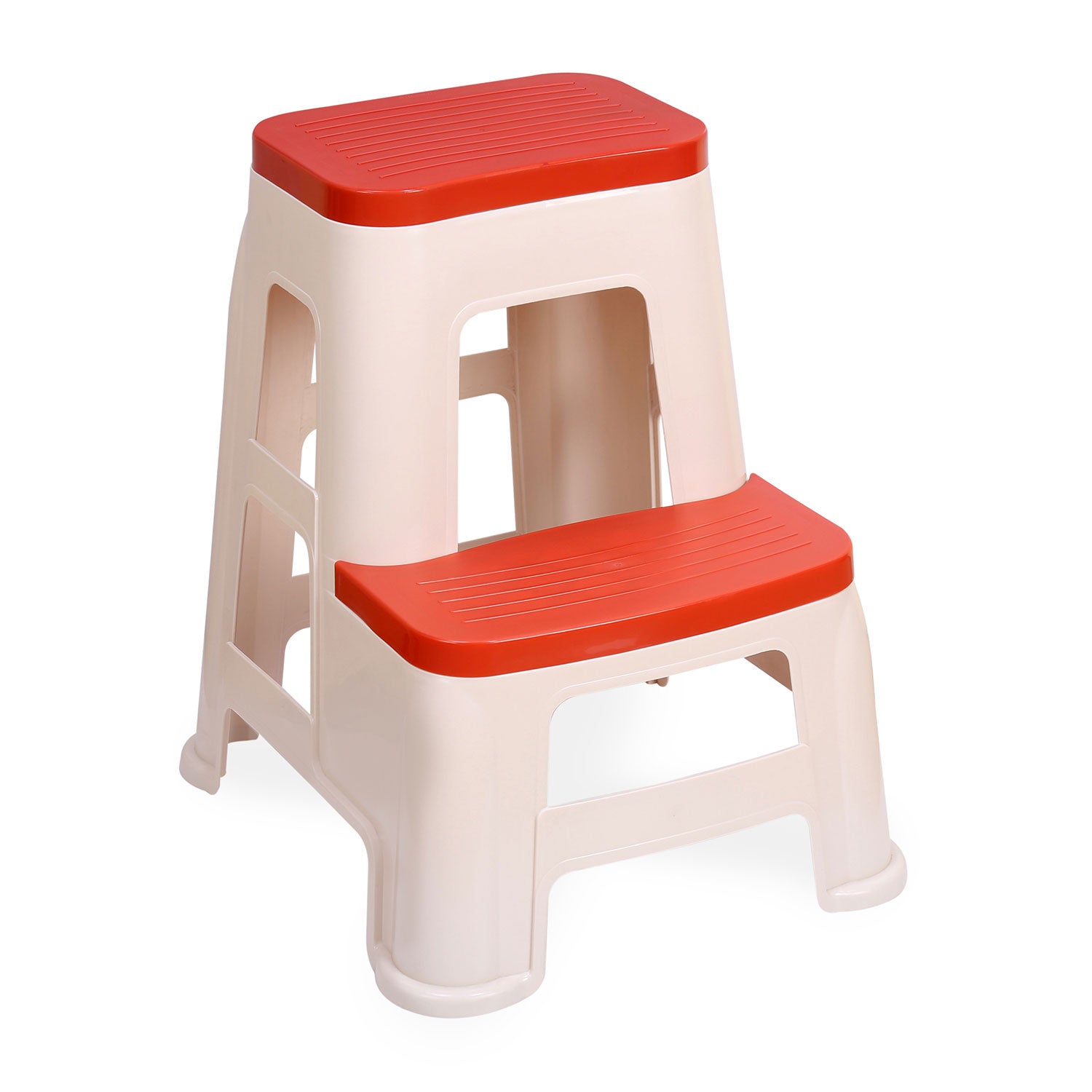 Nilkamal Step Stool 31 (Basket Beach /  Coral Red) - Nilkamal | VK Furniture & Electronics Mangalore