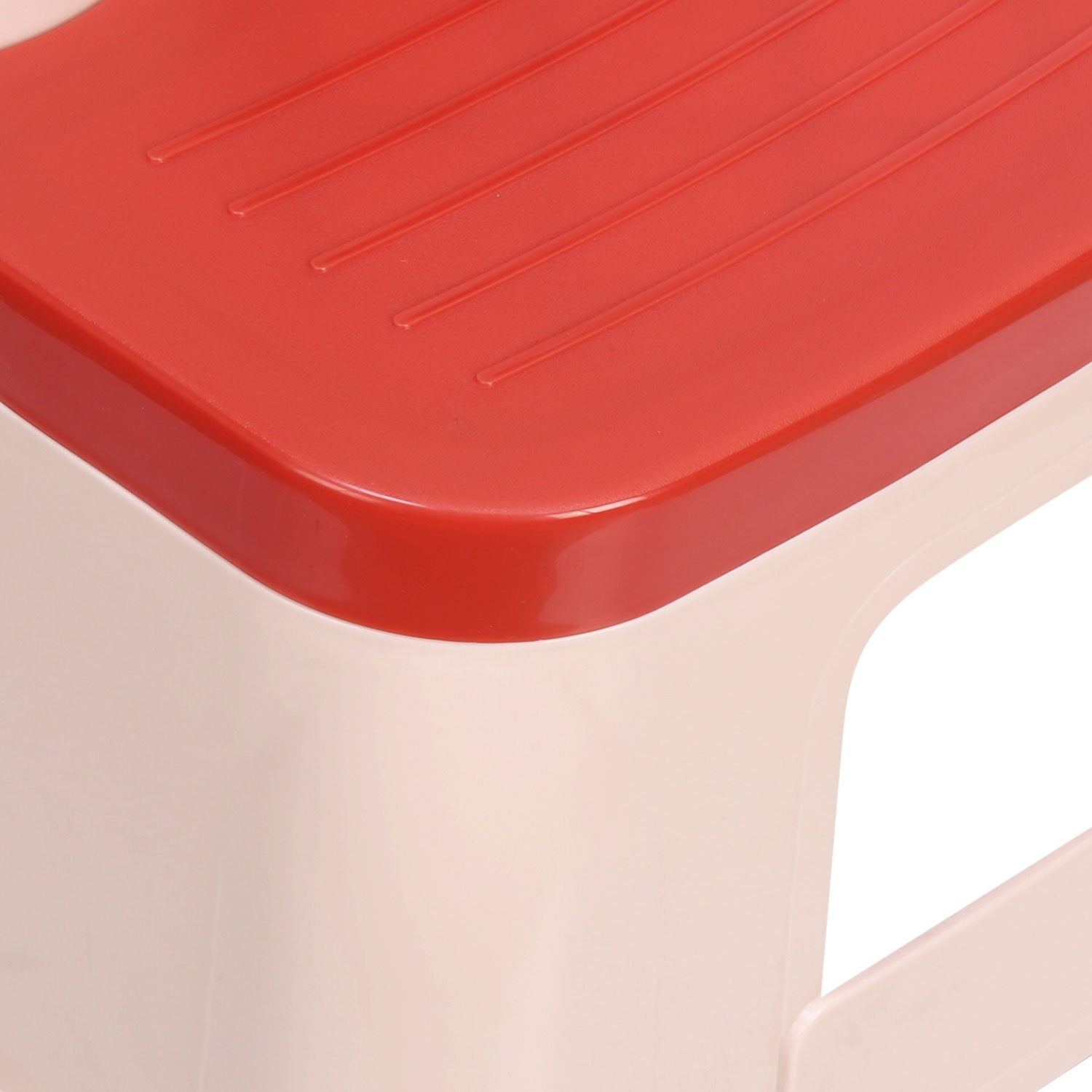 Nilkamal Step Stool 31 (Basket Beach /  Coral Red) - Nilkamal | VK Furniture & Electronics Mangalore