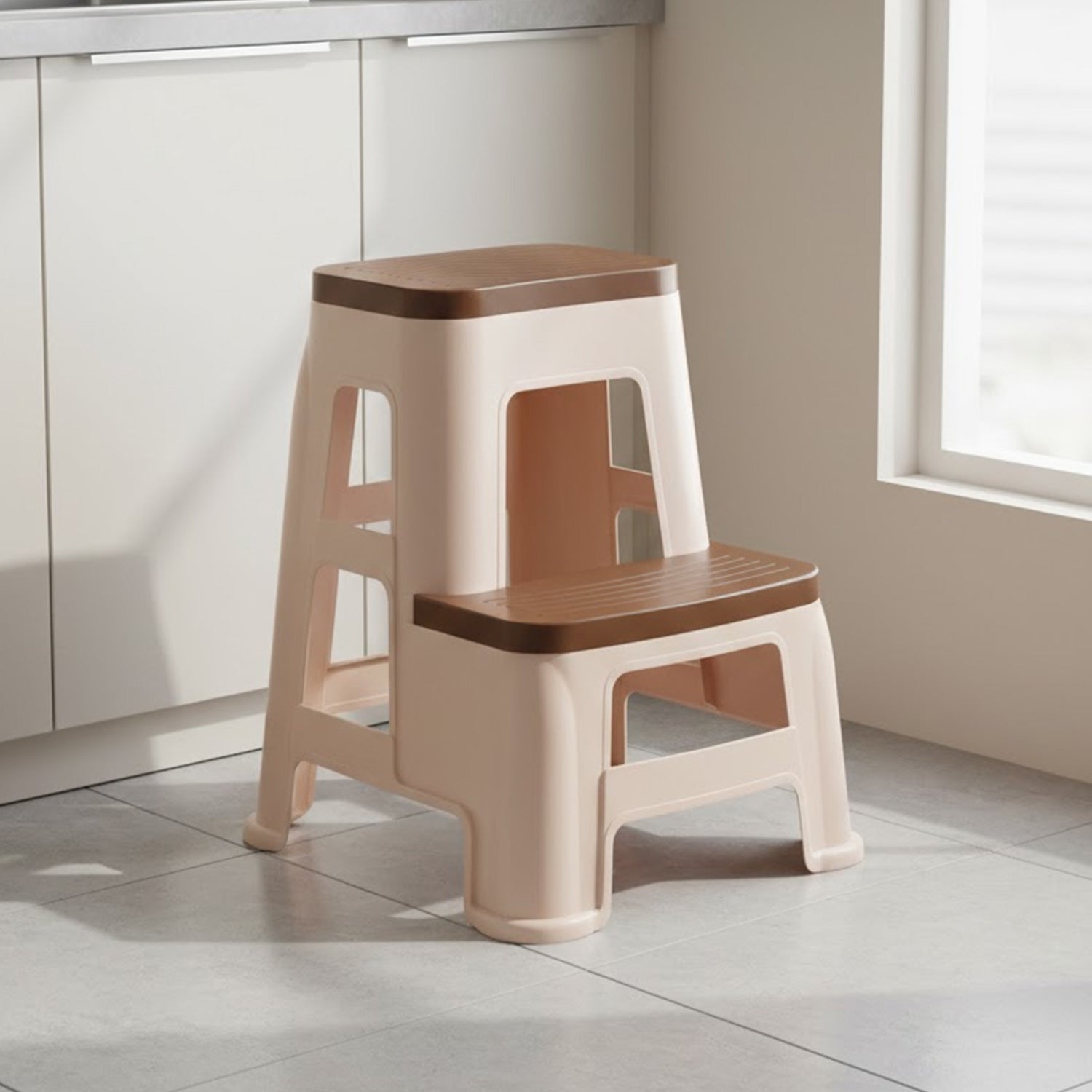 NILKAMAL STEP STOOL 31 (BASKET BEACH /  RATTAN DARK BEIGE) — Nilkamal | VK Furniture Mangalore