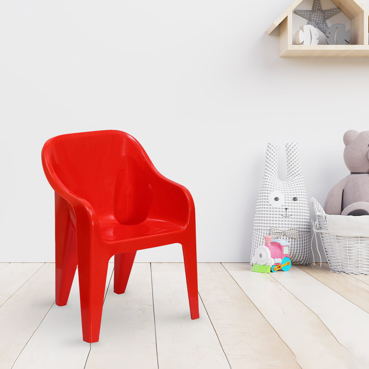 NILKAMAL EEEZY GO PLASTIC BABY ARM CHAIR (GEM RED) — Nilkamal | VK Furniture Mangalore