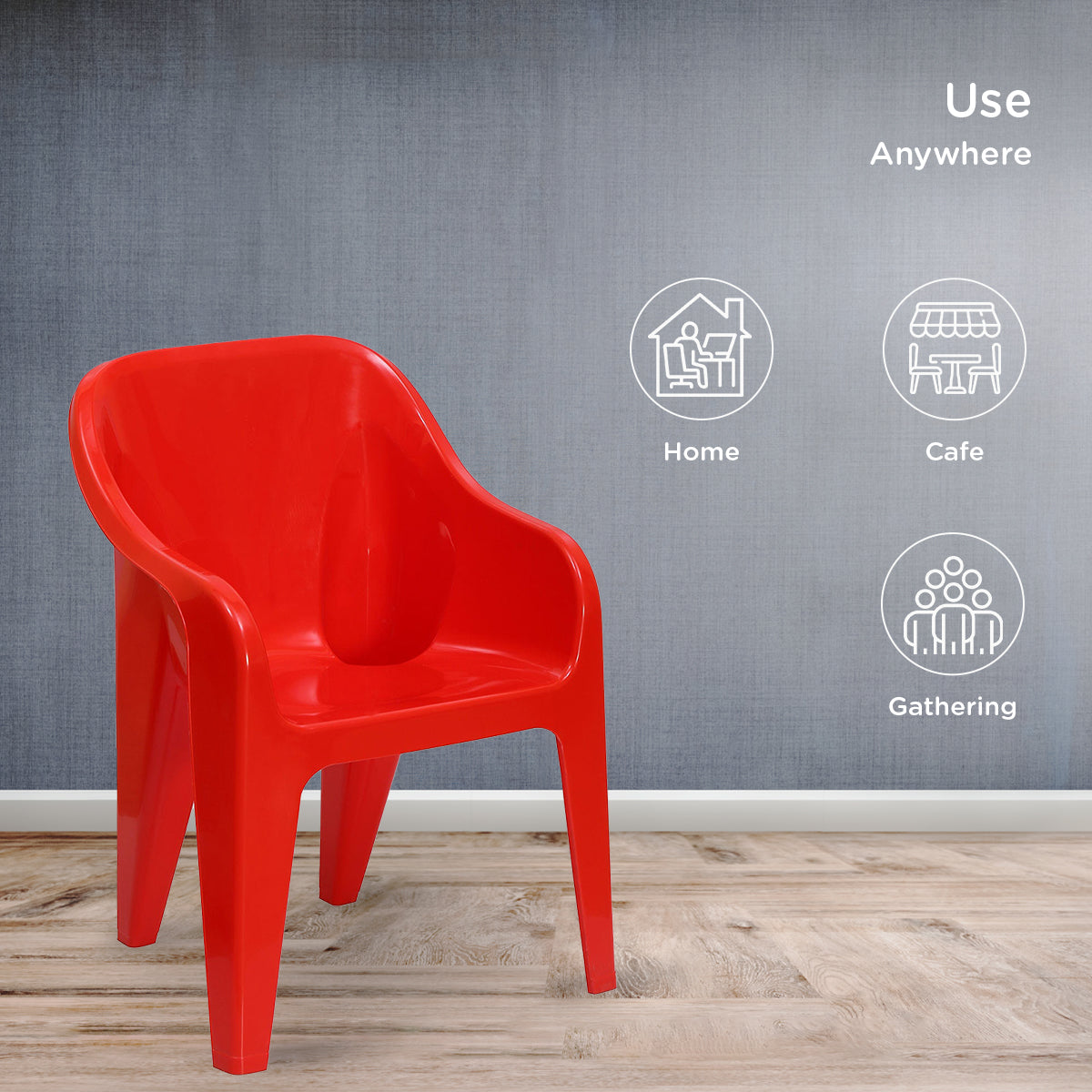 Nilkamal Eeezy Go Plastic Baby Arm Chair (Gem Red) - Nilkamal | VK Furniture & Electronics Mangalore