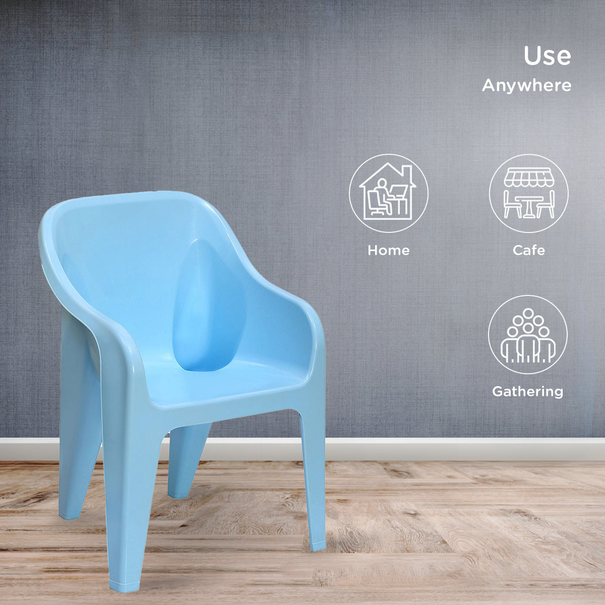 Nilkamal Eeezy Go Plastic Baby Arm Chair (Powder Blue) - Nilkamal | VK Furniture & Electronics Mangalore