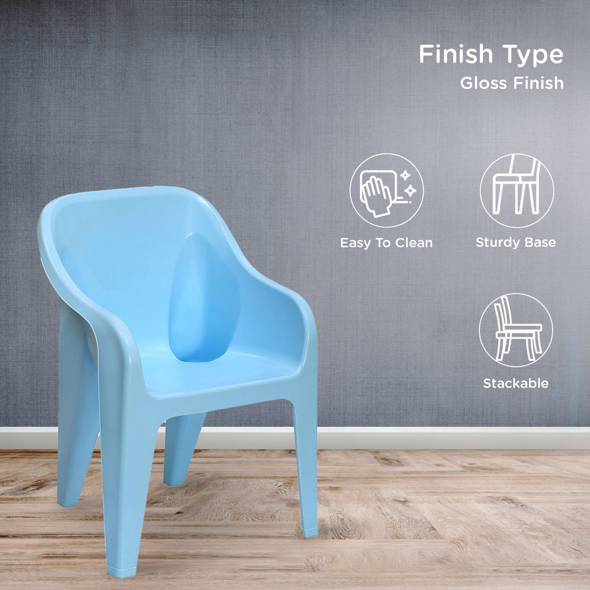 Nilkamal Eeezy Go Plastic Baby Arm Chair (Powder Blue) - Nilkamal | VK Furniture & Electronics Mangalore