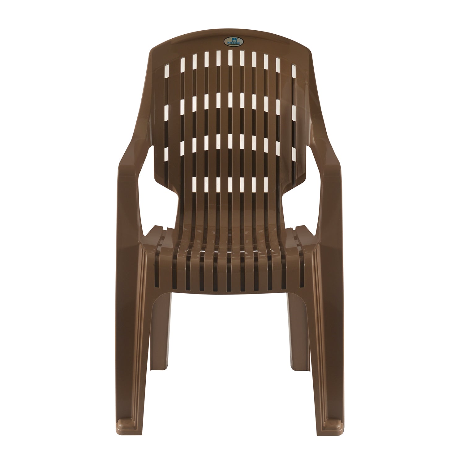 Nilkamal CHR2230 Plastic Arm Chair (Rattan Dark Beige) - Nilkamal | VK Furniture & Electronics Mangalore