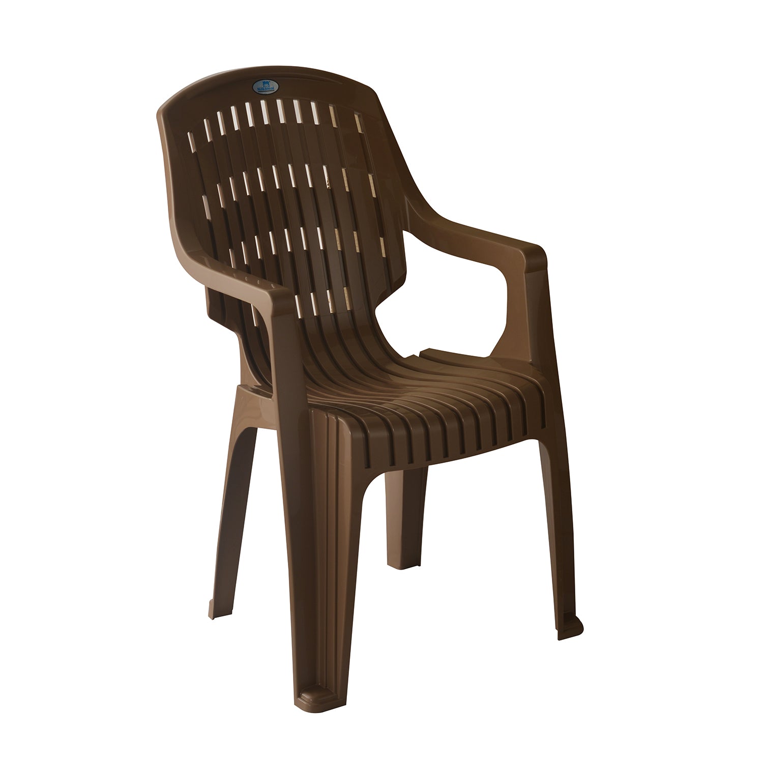 Nilkamal CHR2230 Plastic Arm Chair (Rattan Dark Beige) - Nilkamal | VK Furniture & Electronics Mangalore