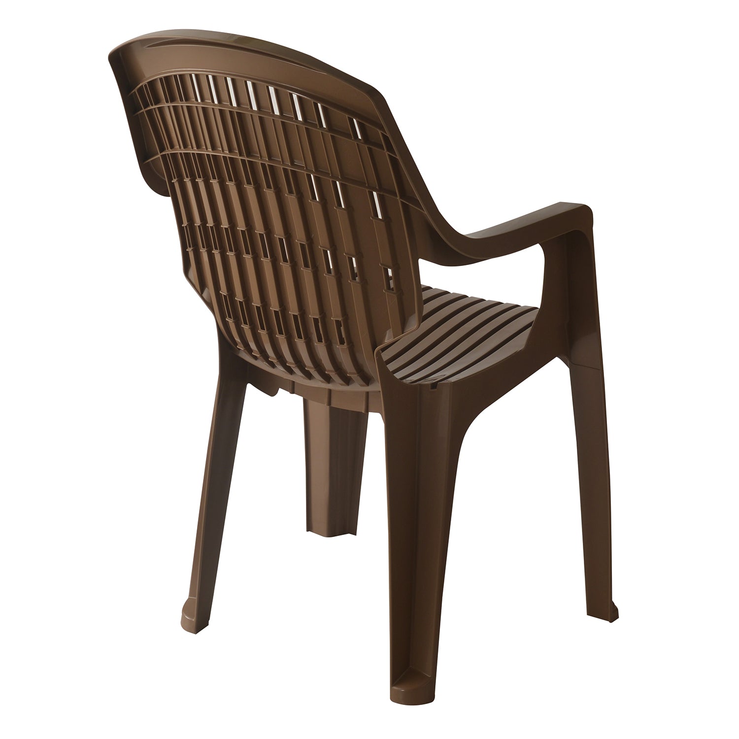Nilkamal CHR2230 Plastic Arm Chair (Rattan Dark Beige) - Nilkamal | VK Furniture & Electronics Mangalore
