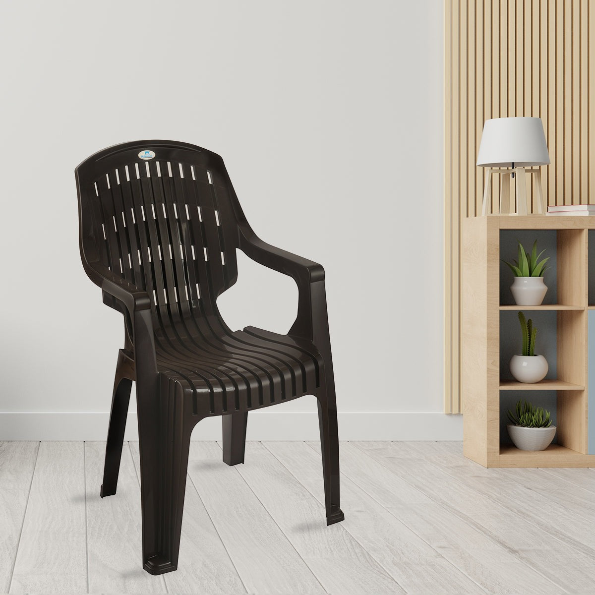 Nilkamal CHR2230 Plastic Arm Chair(Season Rust Brown) - Nilkamal | VK Furniture & Electronics Mangalore