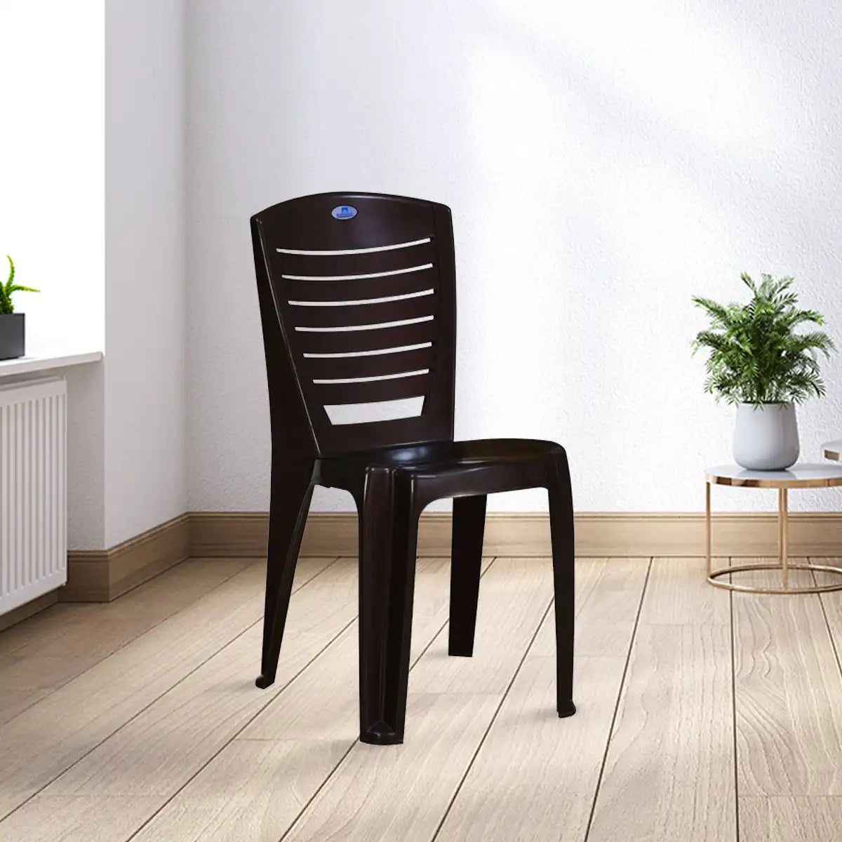 NILKAMAL CHR4025 PLASTIC ARMLESS CHAIR (WEATHER BROWN) — Nilkamal | VK Furniture Mangalore