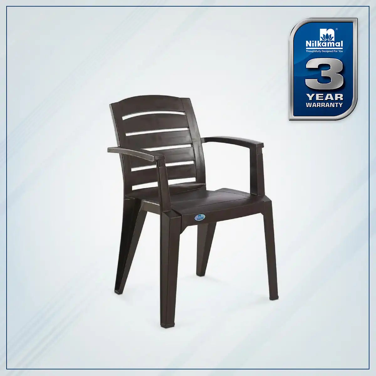Nilkamal CHR2135 Plastic Arm Chair (Weather Brown) - Nilkamal | VK Furniture & Electronics Mangalore