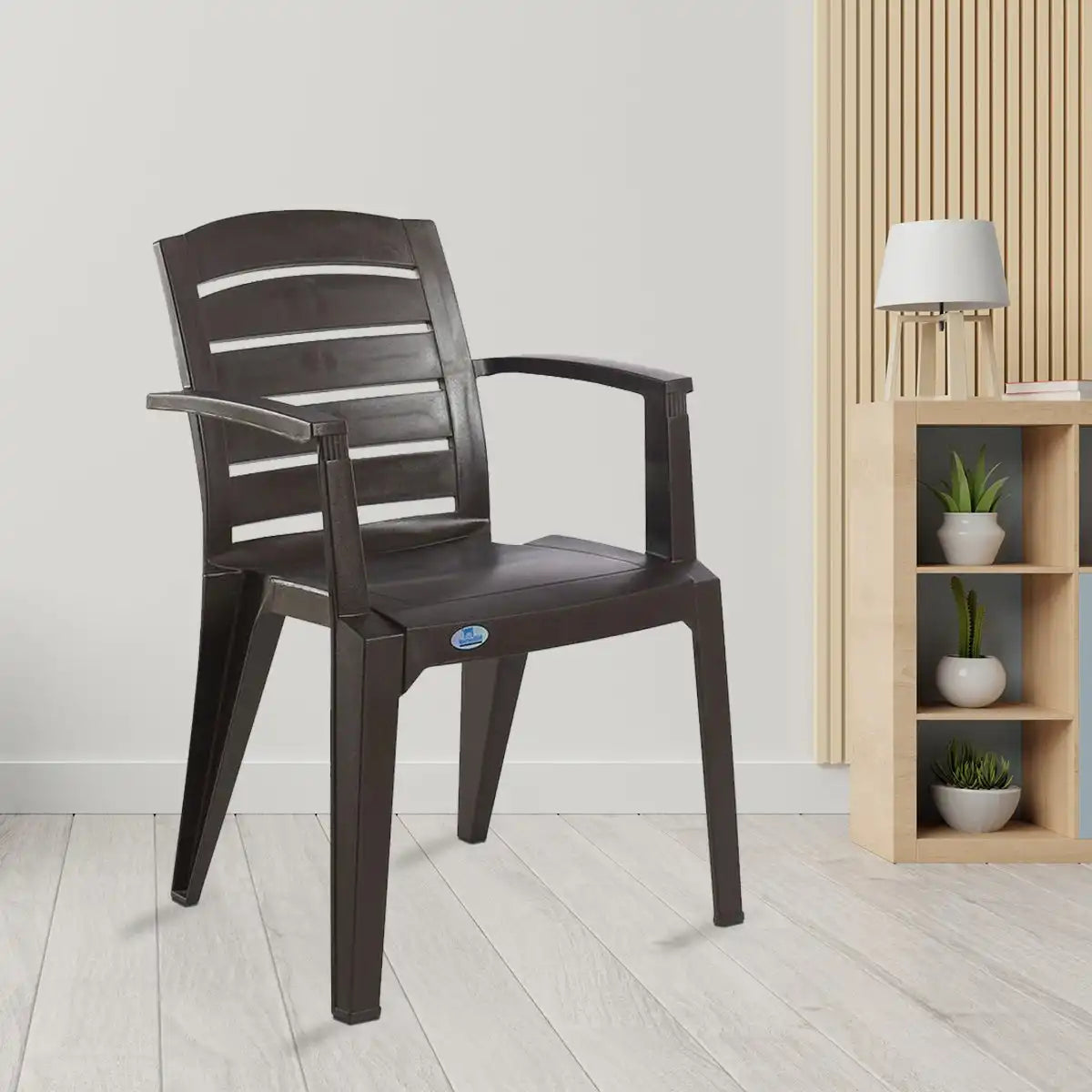 Nilkamal CHR2135 Plastic Arm Chair (Weather Brown) - Nilkamal | VK Furniture & Electronics Mangalore
