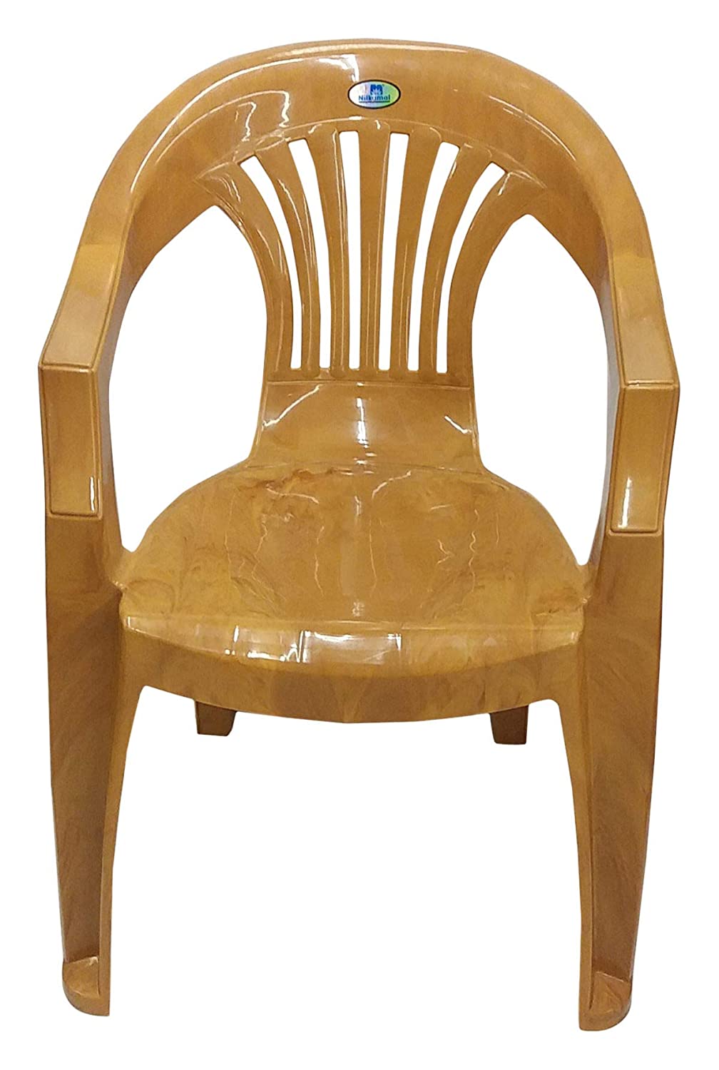 Nilkamal CHR2101 Plastic Arm Chair (Pear Wood) - Nilkamal | VK Furniture & Electronics Mangalore