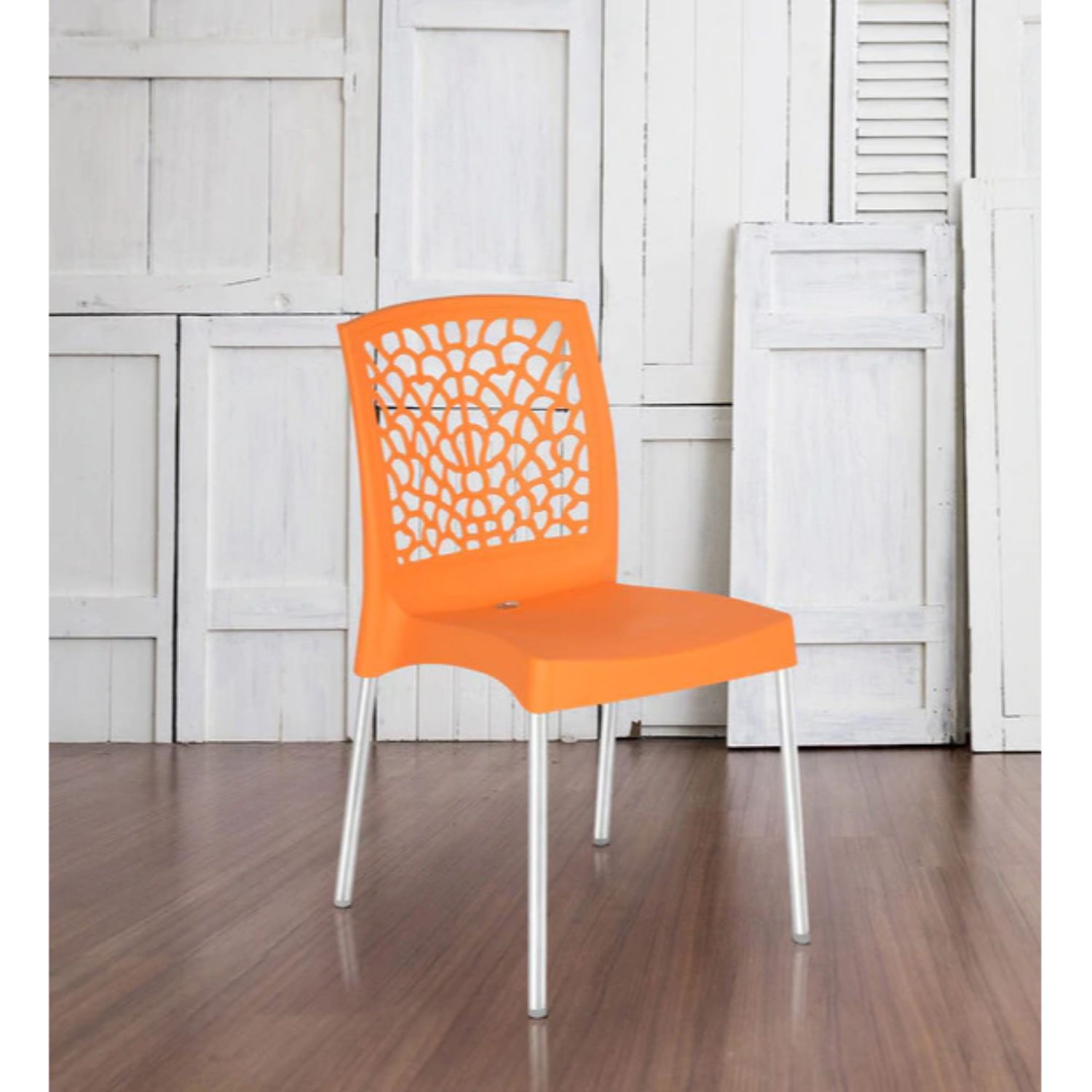 Nilkamal Novella 19 Plastic Armless Chair (Orange) - Nilkamal | VK Furniture & Electronics Mangalore