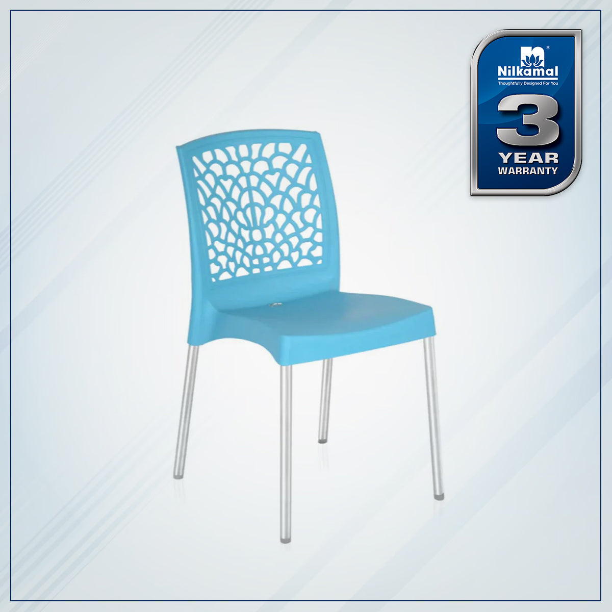 Nilkamal Novella 19 Plastic Armless Chair (Celeste Blue) - Nilkamal | VK Furniture & Electronics Mangalore