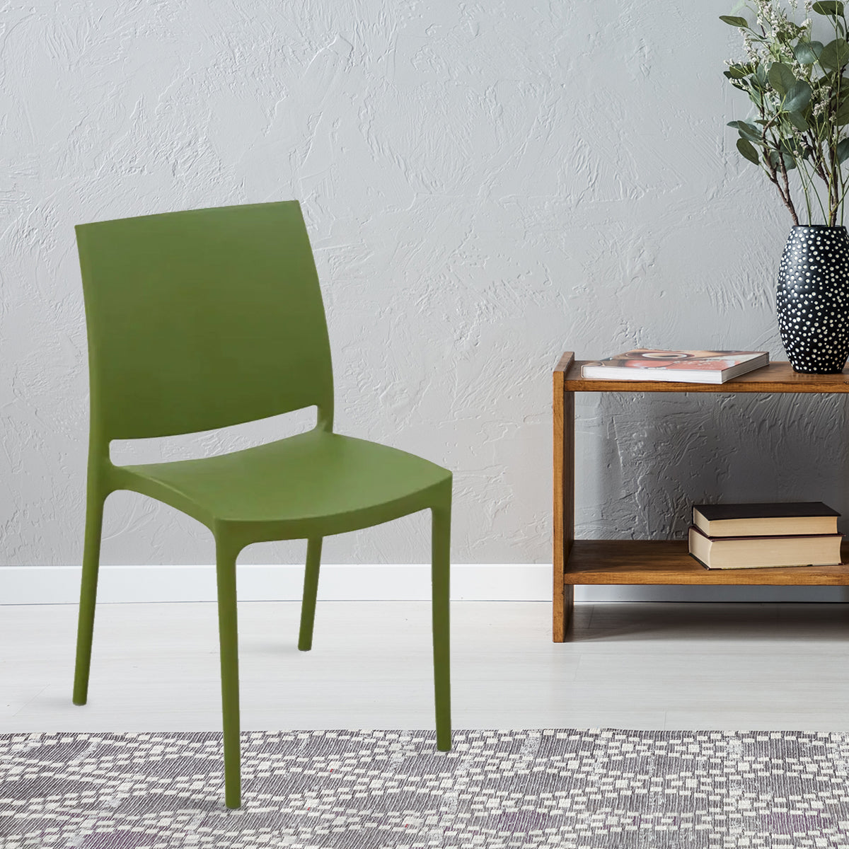 Nilkamal Novella 08 Plastic Armless Chair (Soft Green) — Nilkamal | VK Furniture Mangalore