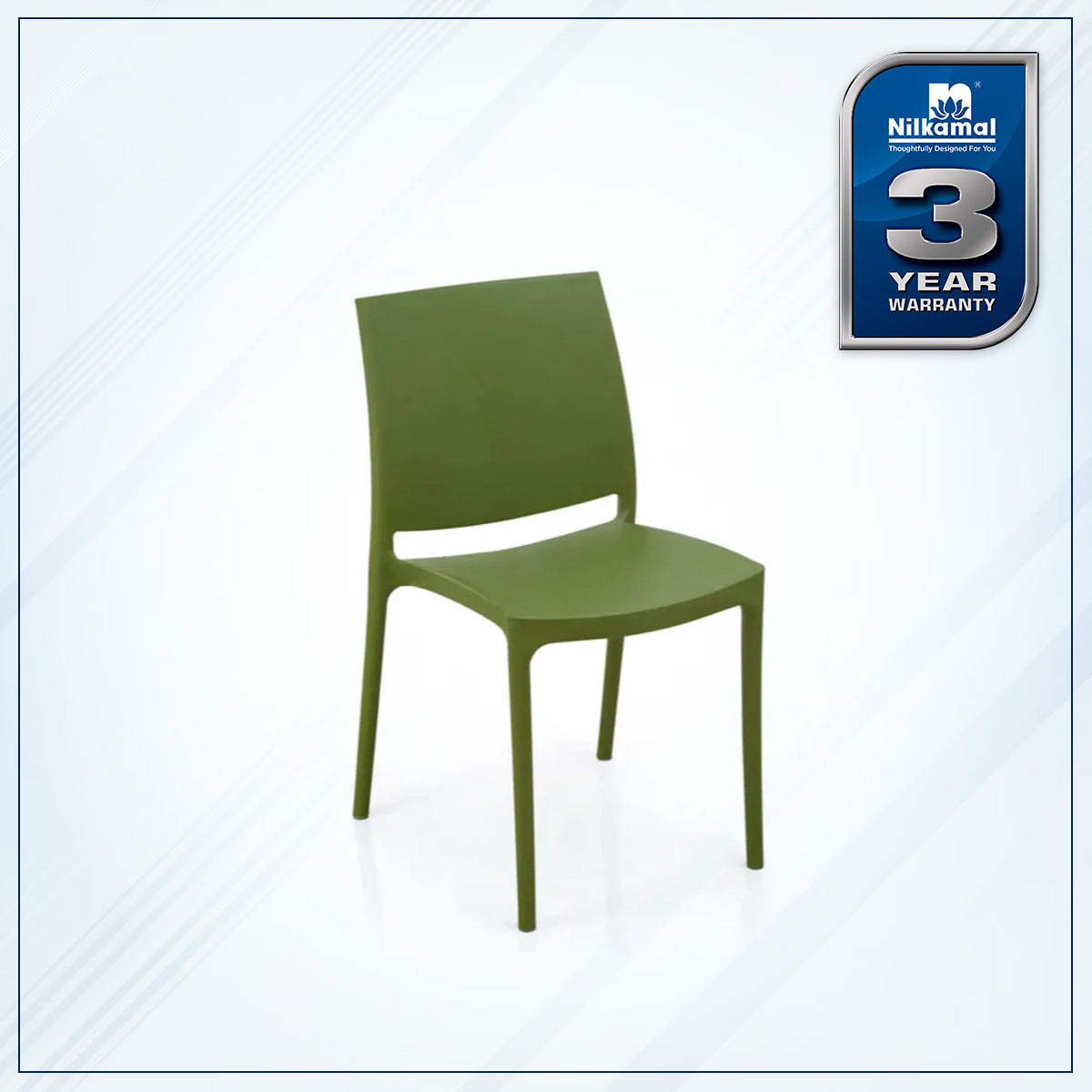 Nilkamal Novella 08 Plastic Armless Chair (Soft Green) - Nilkamal | VK Furniture & Electronics Mangalore