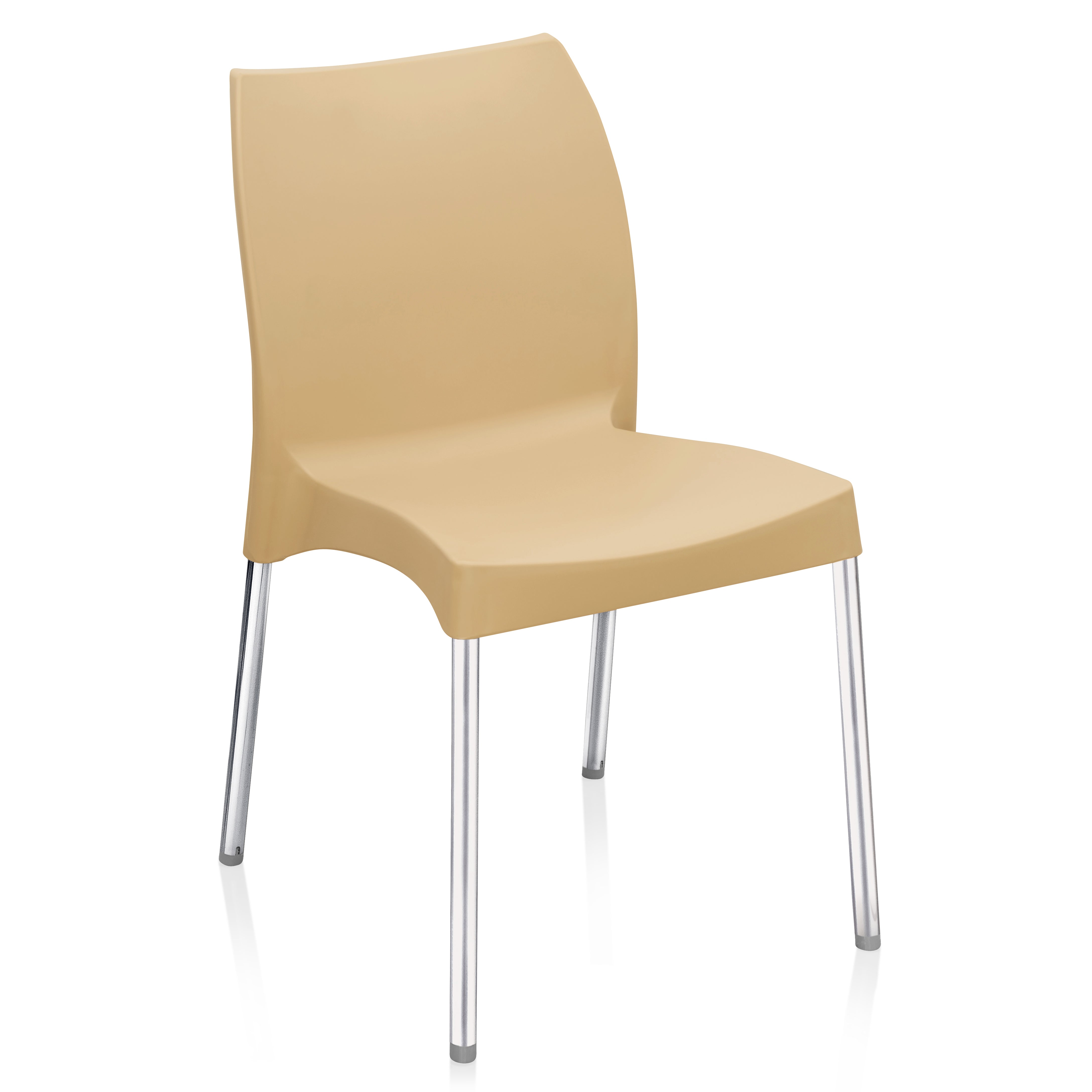 Nilkamal Novella 07 Plastic Armless Chair (Biscuit Brown) - Nilkamal | VK Furniture & Electronics Mangalore