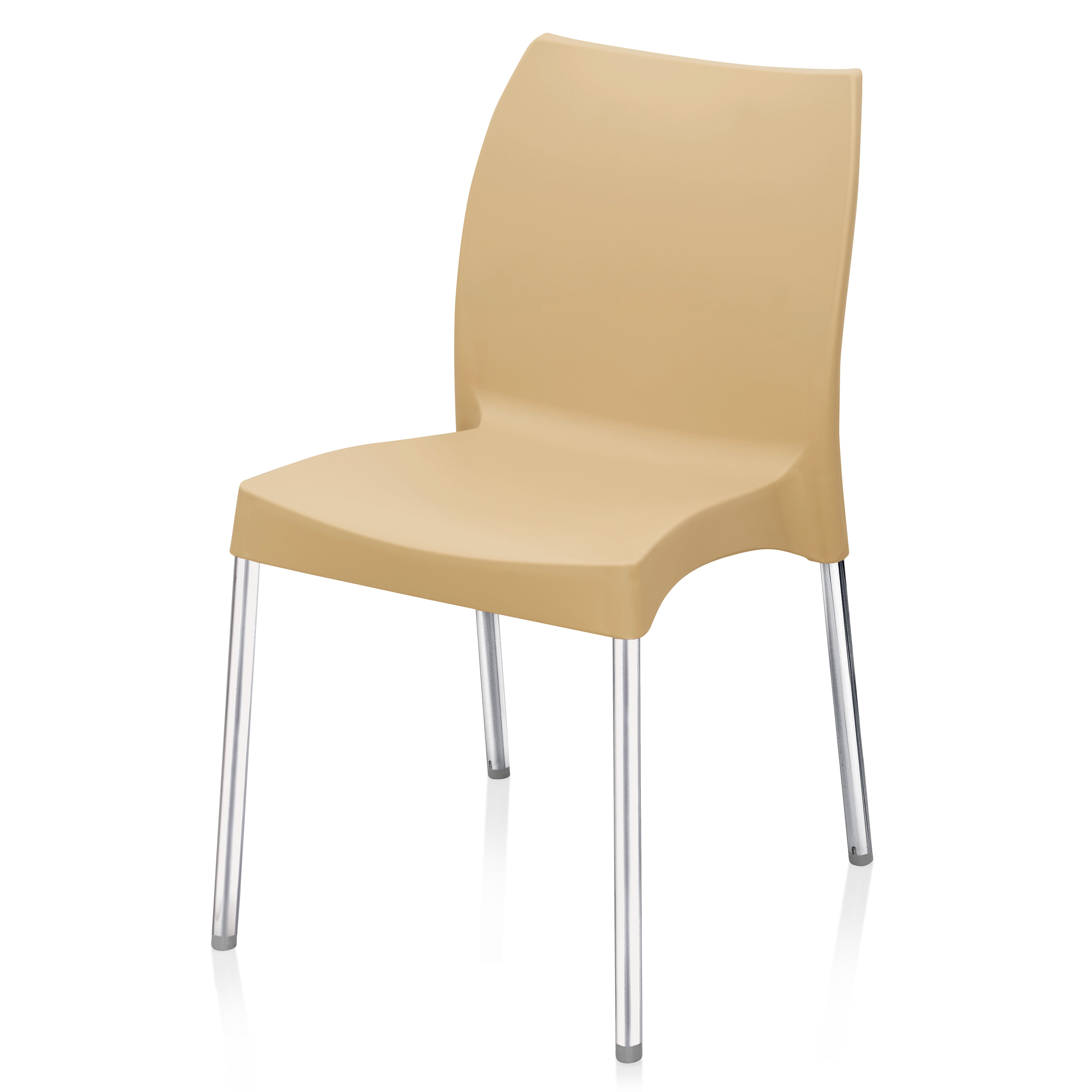 Nilkamal Novella 07 Plastic Armless Chair (Biscuit Brown) - Nilkamal | VK Furniture & Electronics Mangalore