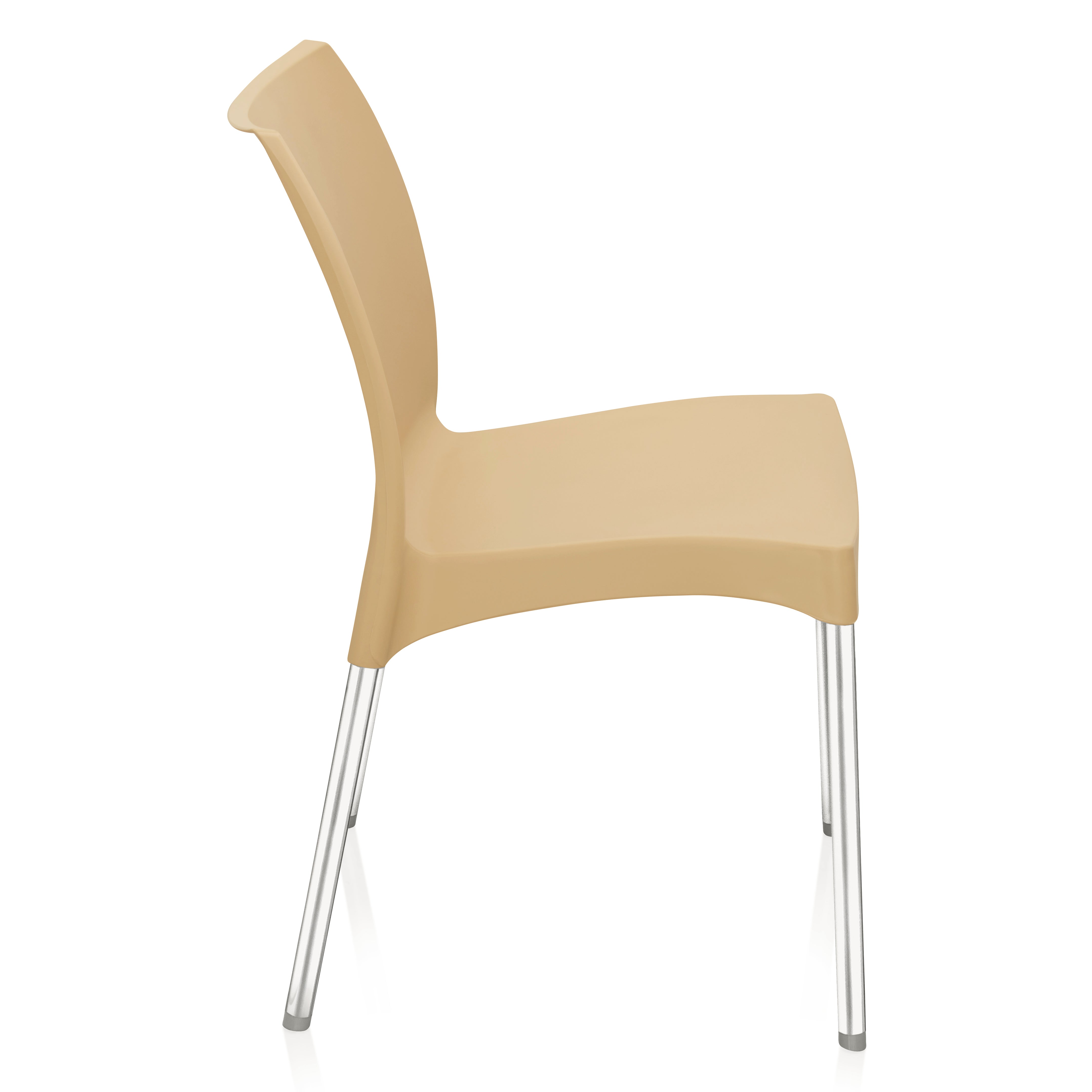 Nilkamal Novella 07 Plastic Armless Chair (Biscuit Brown) - Nilkamal | VK Furniture & Electronics Mangalore