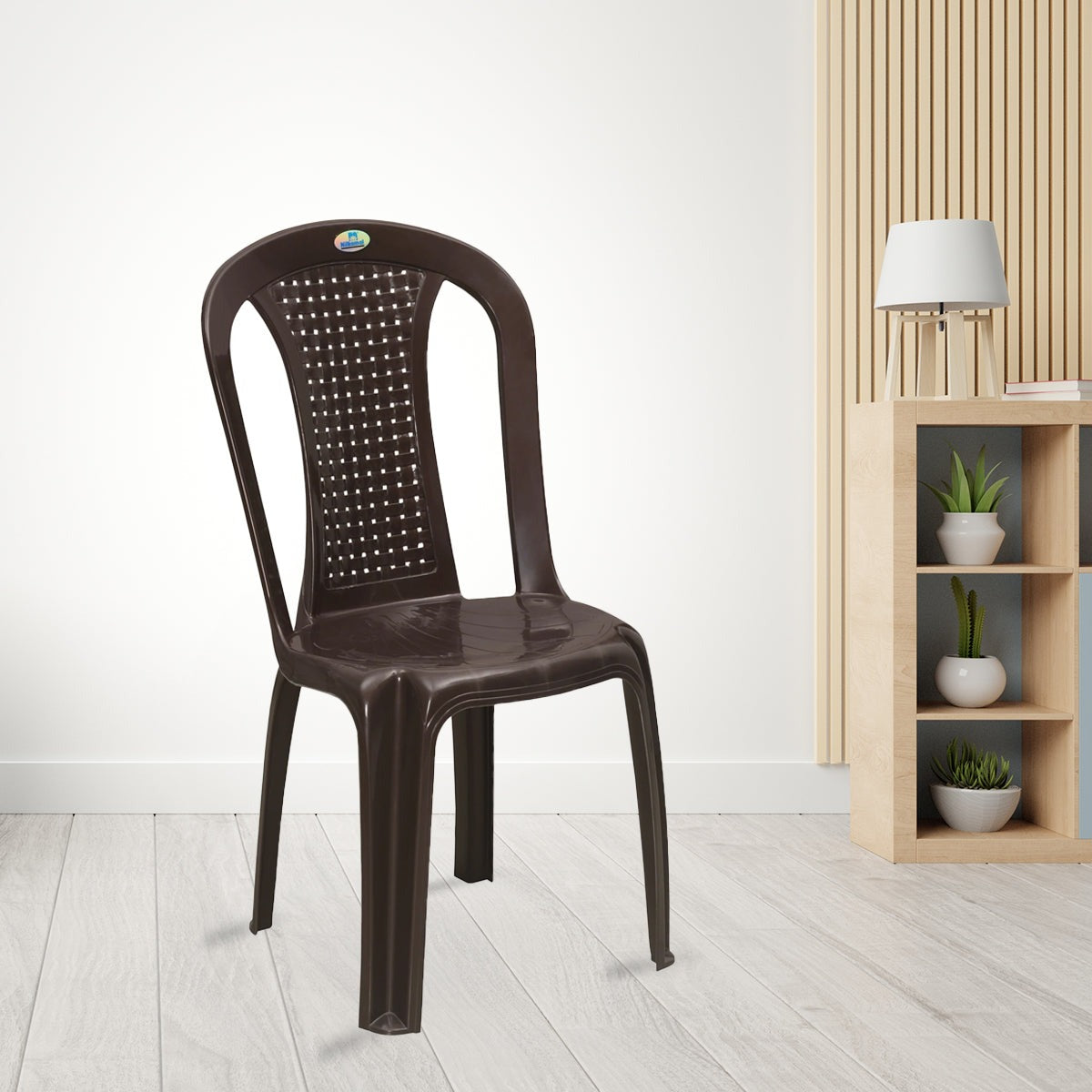 Nilkamal CHR4002 Plastic Armless Chair (Weather Brown) - Nilkamal | VK Furniture & Electronics Mangalore