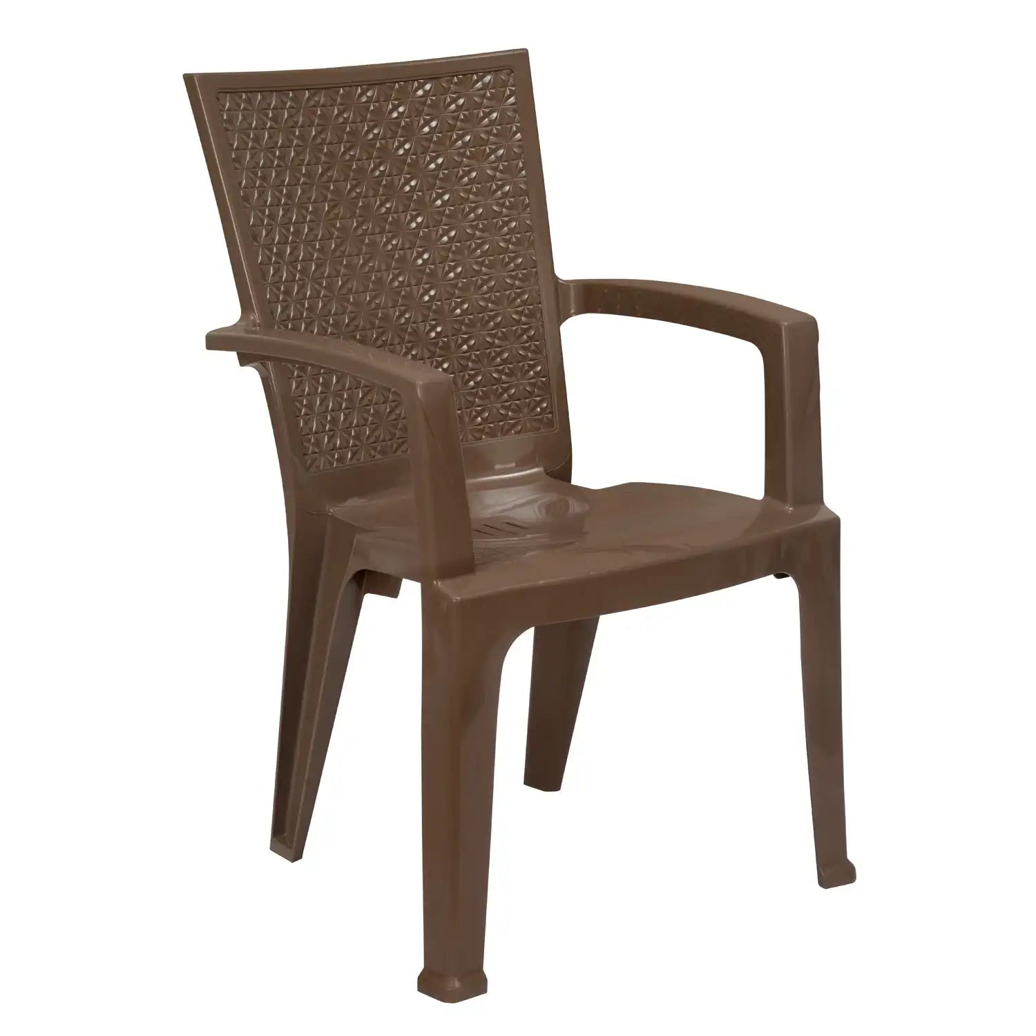 Nilkamal CHR2225 Plastic Arm Chair (Rattan Dark Beige) - Nilkamal | VK Furniture & Electronics Mangalore