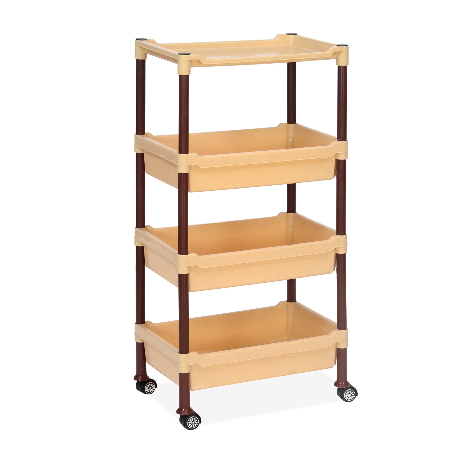 Nilkamal Trolley 23 (Maroon and Marble Beige) - Nilkamal | VK Furniture & Electronics Mangalore