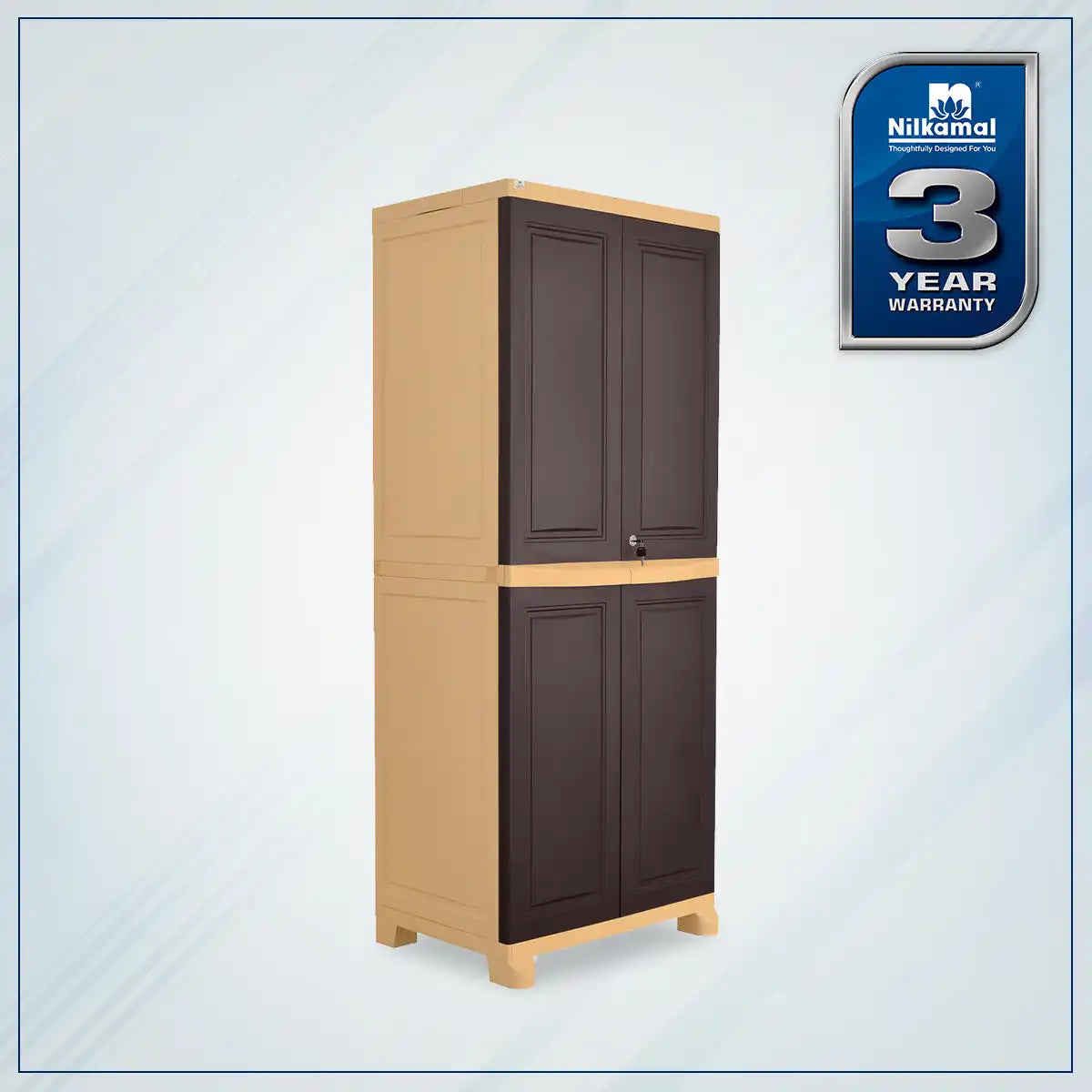 Nilkamal Freedom Big 1 (FB1) Plastic Storage Cabinet (Weathered Brown and Biscuit) - Nilkamal | VK Furniture & Electronics Mangalore