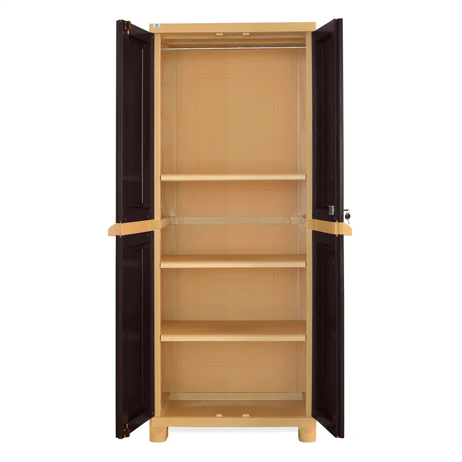 Nilkamal Freedom Big 1 (FB1) Plastic Storage Cabinet (Weathered Brown and Biscuit) - Nilkamal | VK Furniture & Electronics Mangalore