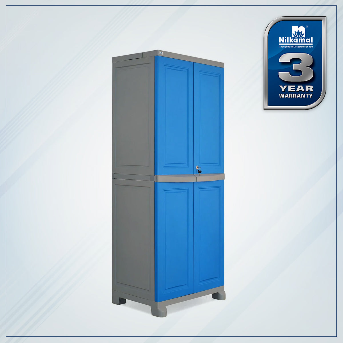Nilkamal Freedom Big 1 (FB1) Plastic Storage Cabinet (Deep Blue and Grey) - Nilkamal | VK Furniture & Electronics Mangalore