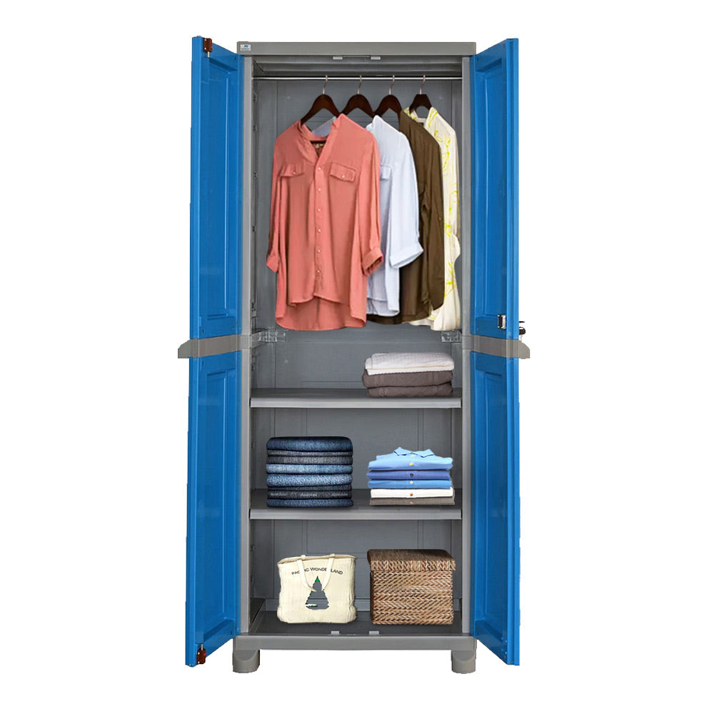 Nilkamal Freedom Big 1 (FB1) Plastic Storage Cabinet (Deep Blue and Grey) - Nilkamal | VK Furniture & Electronics Mangalore