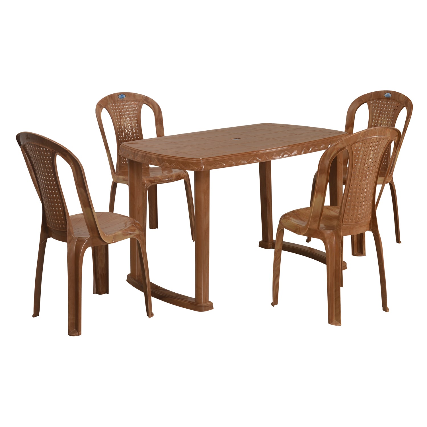 Nilkamal Shahenshah Plastic Rectangular 4 Seater Dining Table Set - Nilkamal | VK Furniture & Electronics Mangalore