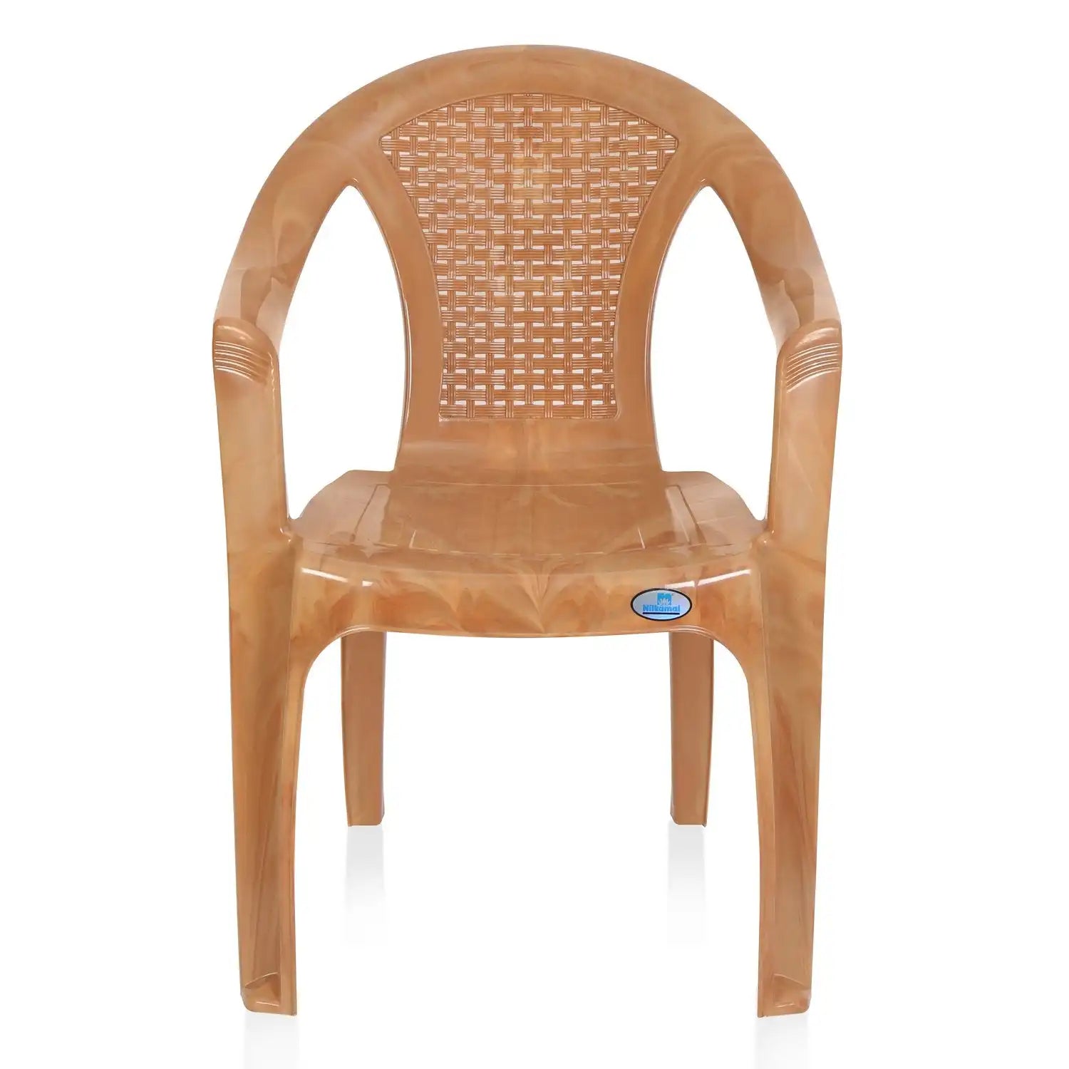 Nilkamal CHR2061 Plastic Arm Chair (Pear Wood) - Nilkamal | VK Furniture & Electronics Mangalore