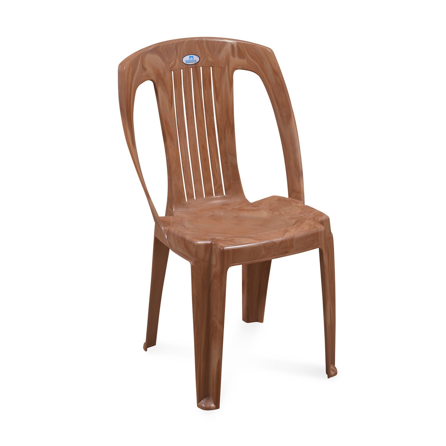 Nilkamal CHR4032 Plastic Armless Chair (Pear Wood) - Nilkamal | VK Furniture & Electronics Mangalore