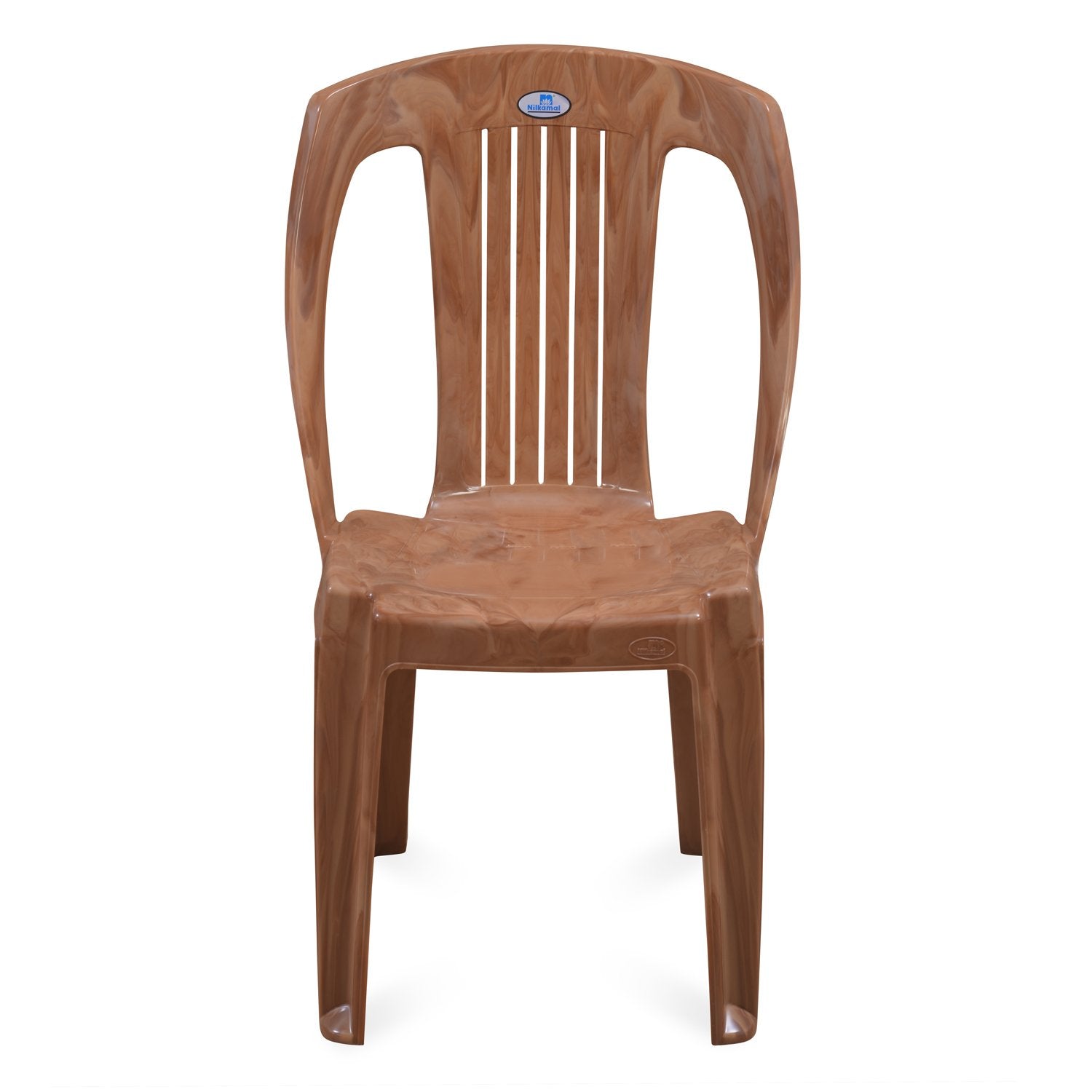 Nilkamal CHR4032 Plastic Armless Chair (Pear Wood) - Nilkamal | VK Furniture & Electronics Mangalore