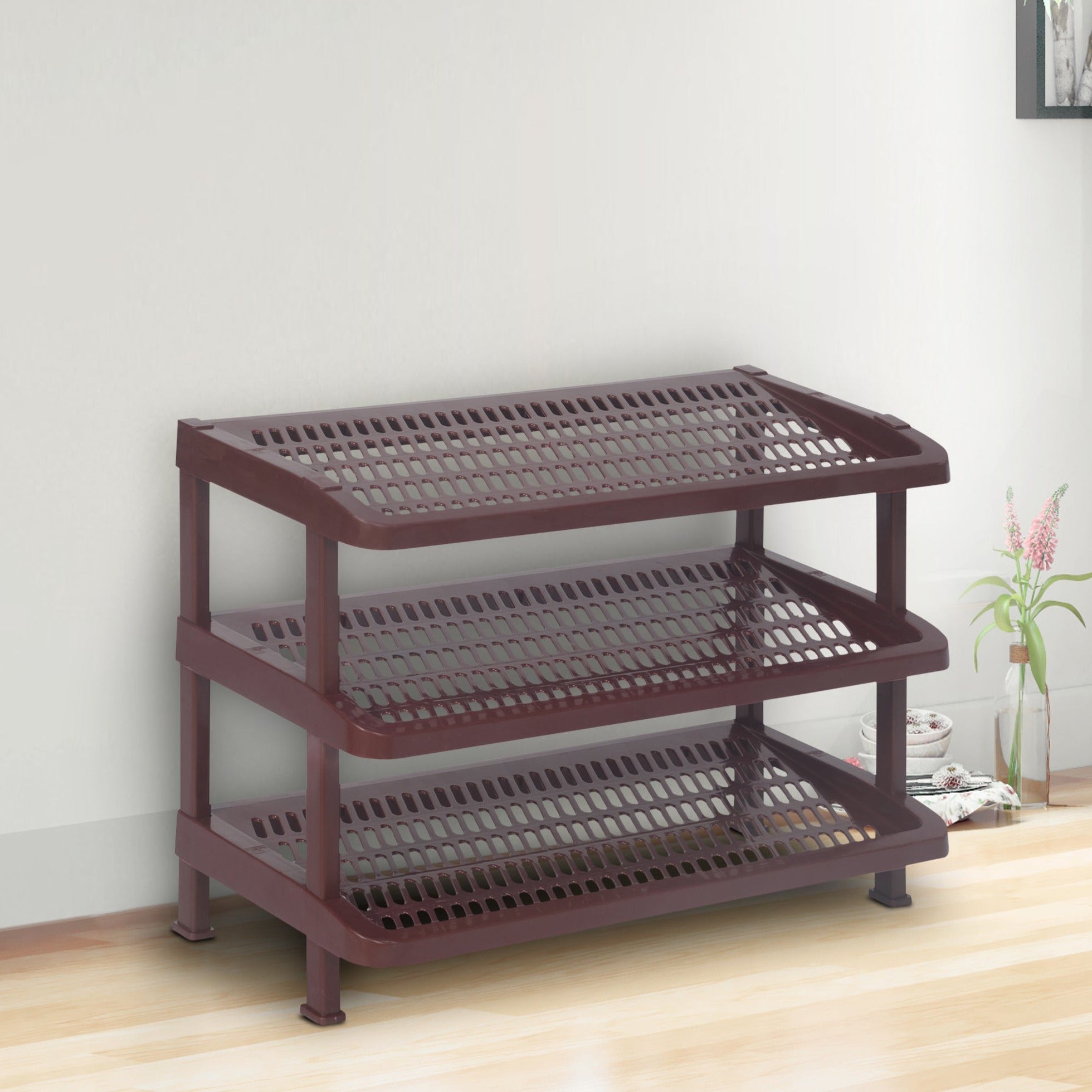 Nilkamal Multipurpose Rack 03 (Maroon) — Nilkamal | VK Furniture Mangalore