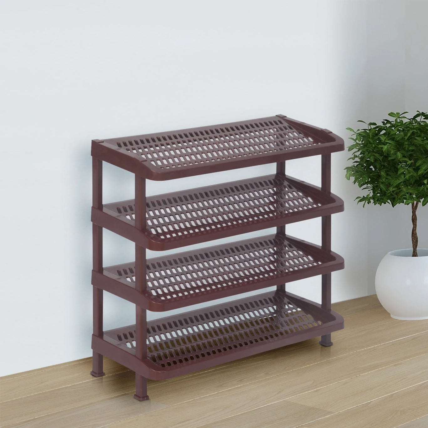 Nilkamal Multipurpose Rack 04 (Maroon) — Nilkamal | VK Furniture Mangalore