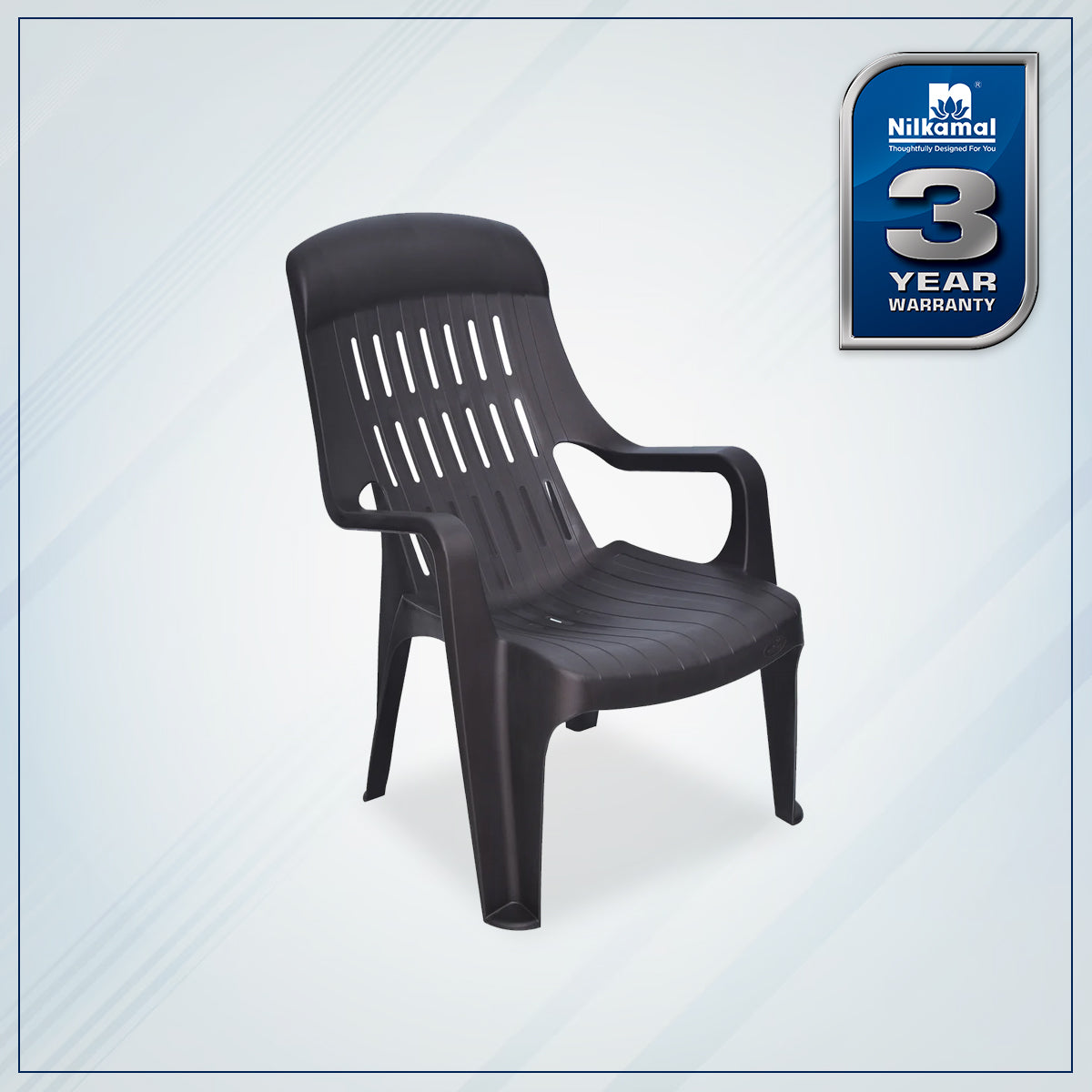 Nilkamal Weekender Plastic Arm Chair (Weathered Brown) - Nilkamal | VK Furniture & Electronics Mangalore