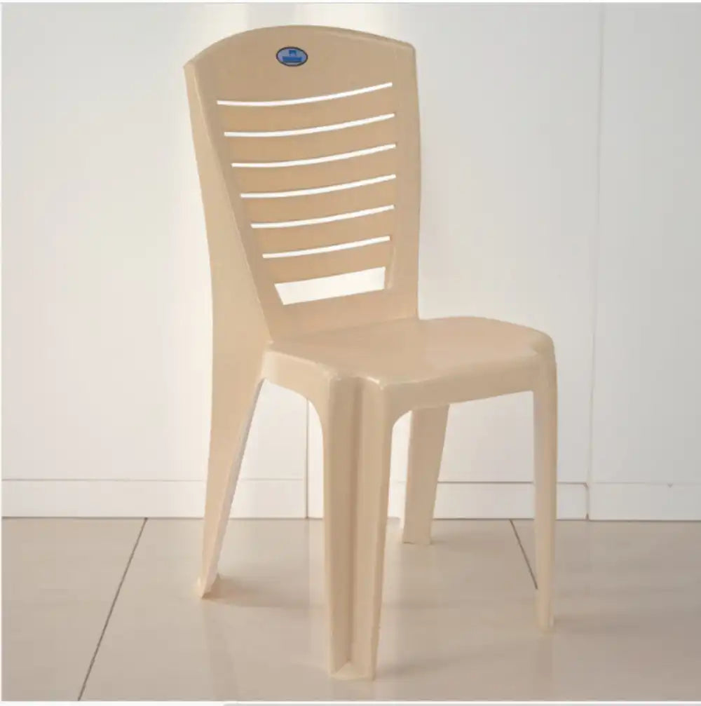 NILKAMAL CHR4025 PLASTIC ARMLESS CHAIR (MARBLE BEIGE) — Nilkamal | VK Furniture Mangalore