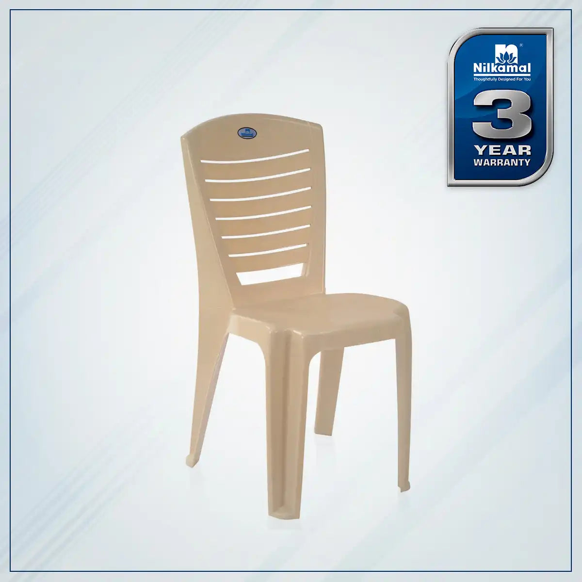 Nilkamal CHR4025 Plastic Armless Chair (Marble Beige) - Nilkamal | VK Furniture & Electronics Mangalore